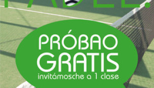 PROBA GRATIS O PÁDEL! Invitámosche a unha clase!