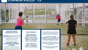 Xa te podes anotar nos cursos de PÁDEL e TENIS que se ofertan en xullo