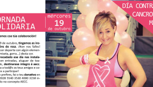 O 19 de outubro únete á xornada solidaria contra o CANCRO DE MAMA