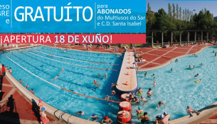 El lunes 18 de junio abren las piscinas de verano Fontes do Sar