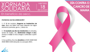 El 18 de octubre, jornada solidaria contral el cáncer de mama