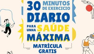 30 minutos de exercicio diario para unha SAÚDE MÁXIMA. Únete agora á vida sa con MATRÍCULA GRATIS!