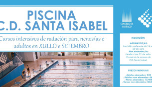 Cursos de natación intensivos para nenxs e adultos en xullo e setembro