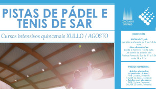 Cursos intensivos de pádel y tenis en verano